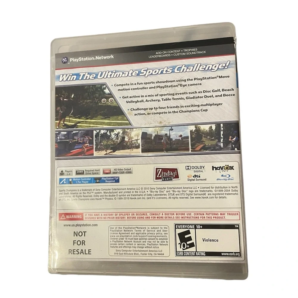 PS3 Sports Champions Game - Sony PlayStation 3 Move (2010) Complete CIB Tested